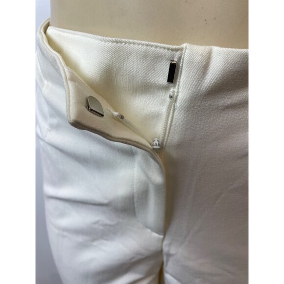 First Issue Women's Ivory High Waist Hook and Eye Flared Stretchable Pants Sz 1 - Picture 4 of 9